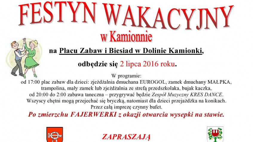 Ilustracja do artykułu Festyn Wakacyjny w Kamionnie - 2 lipca