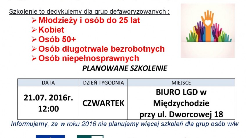 Ilustracja do artykułu Szkolenie z dotacji LGD Puszcza Notecka - 21 lipca