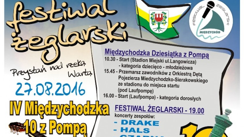 Ilustracja do artykułu IV Międzychodzka Dziesiątka z Pompą i Festiwal Żeglarski w Międzychodzie - 27 sierpnia