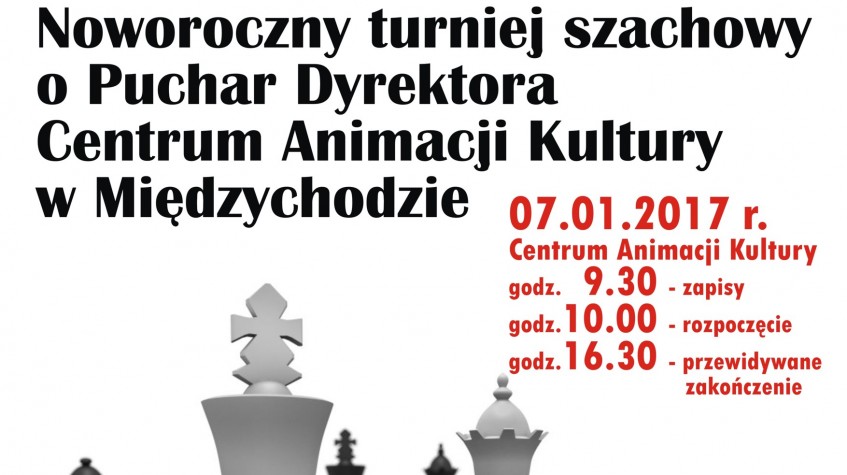 Ilustracja do artykułu Noworoczny turniej szachowy o Puchar Dyrektora Centrum Animacji Kultury w Międzychodzie - 7 stycznia