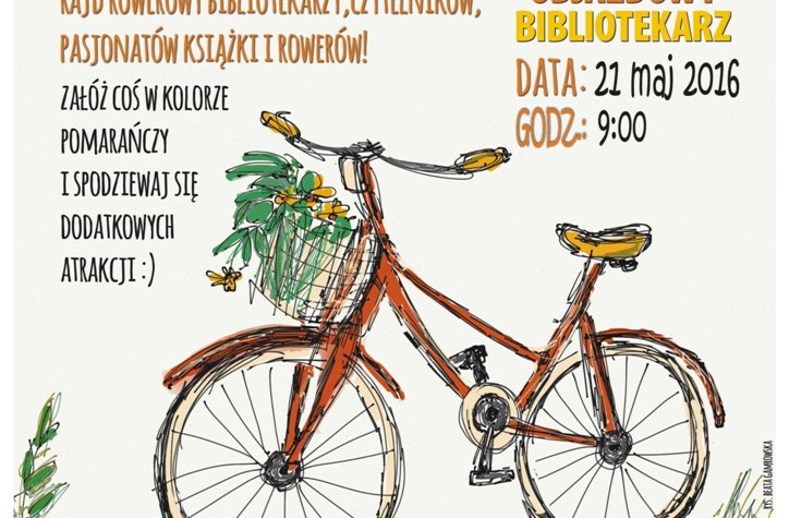 Ilustracja do artykułu Rajd rowerowy bibliotekarzy, czytelników, pasjonatów książki i rowerów - 21 maja