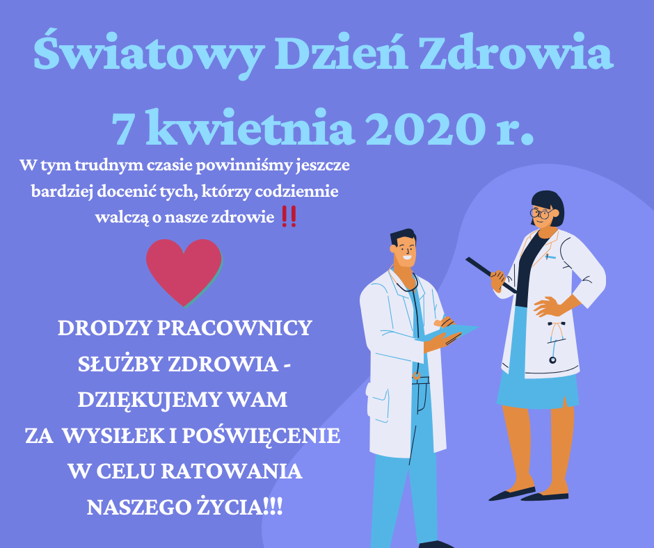 plakat Światowy Dzień Zdrowia - 7 kwietnia