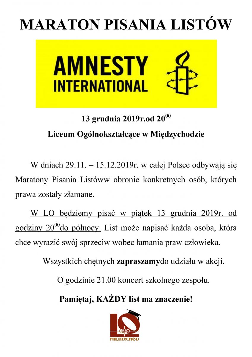 Maraton pisania listów