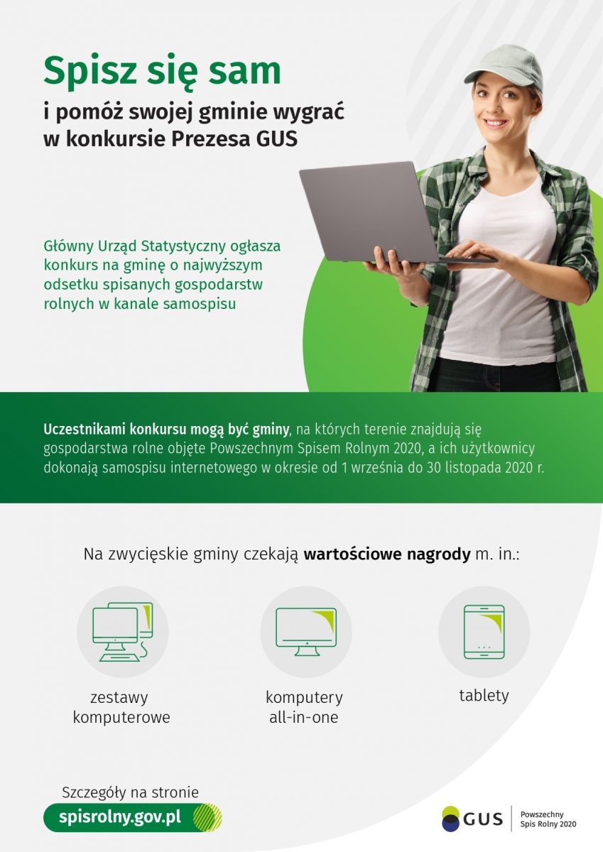 Plakat dotyczący Samospisu od GUS