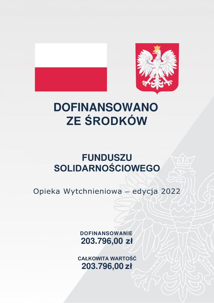 Informacja o dofinansowaniu programu opieka wytchnieniowa edycja 2022