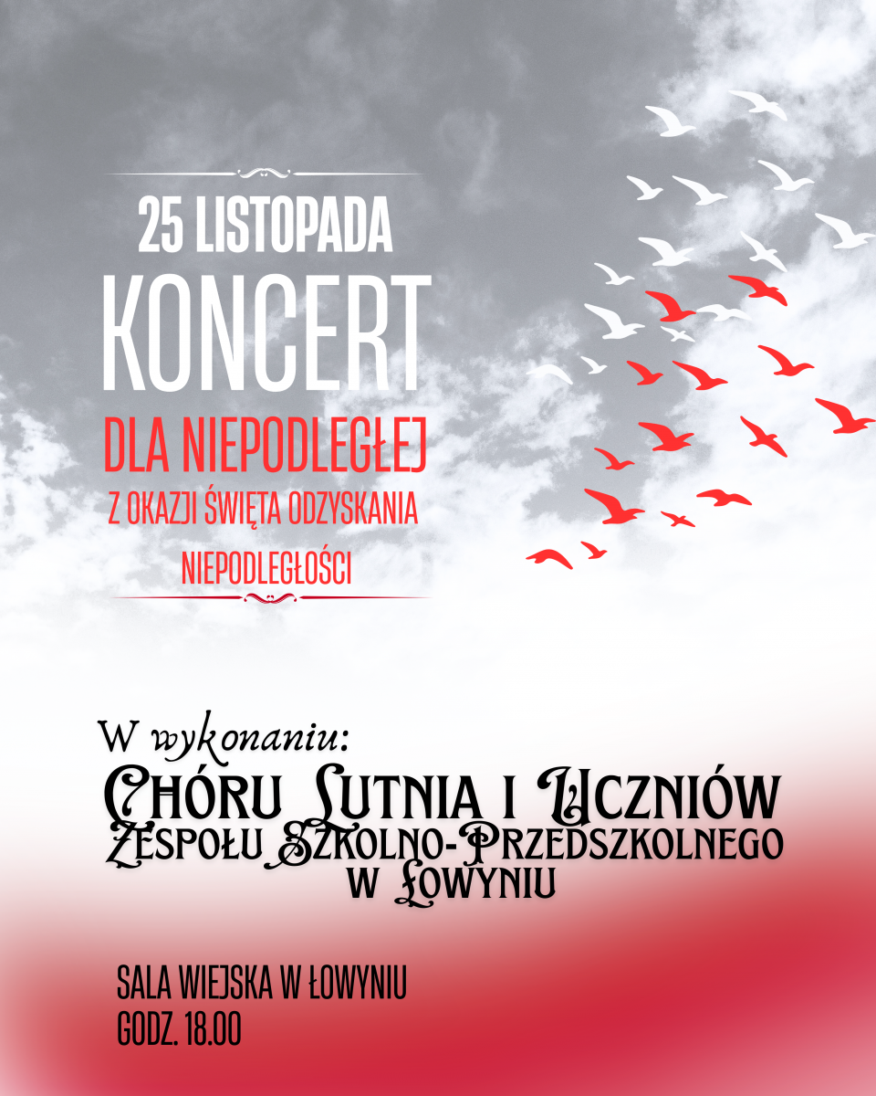 plakat koncert dla niepodległej