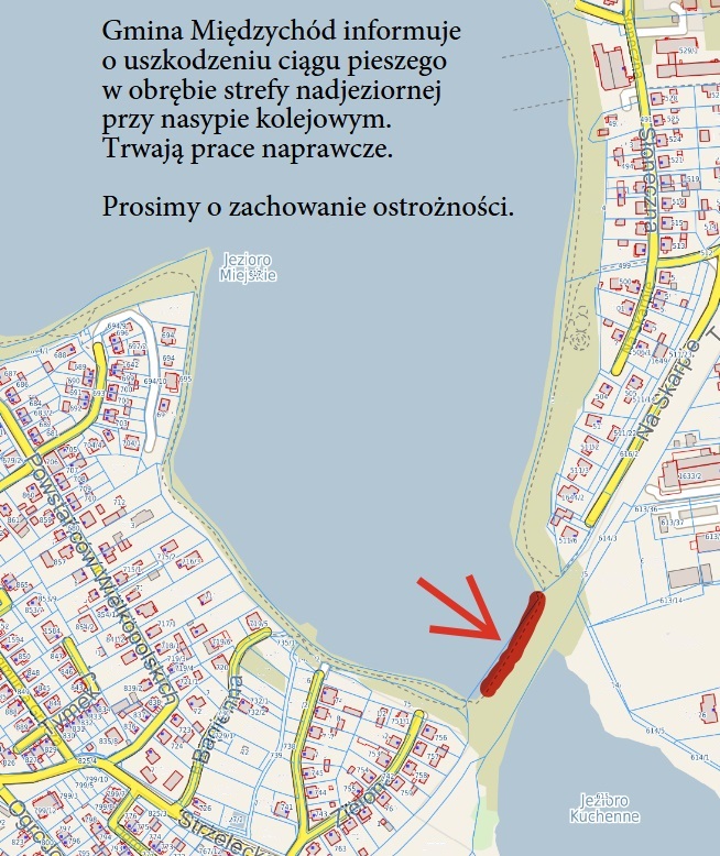 uszkodzenie nasypu promenada
