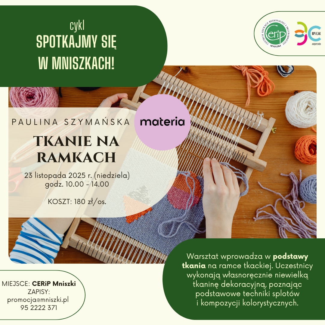 Plakat tkanie na ramkach