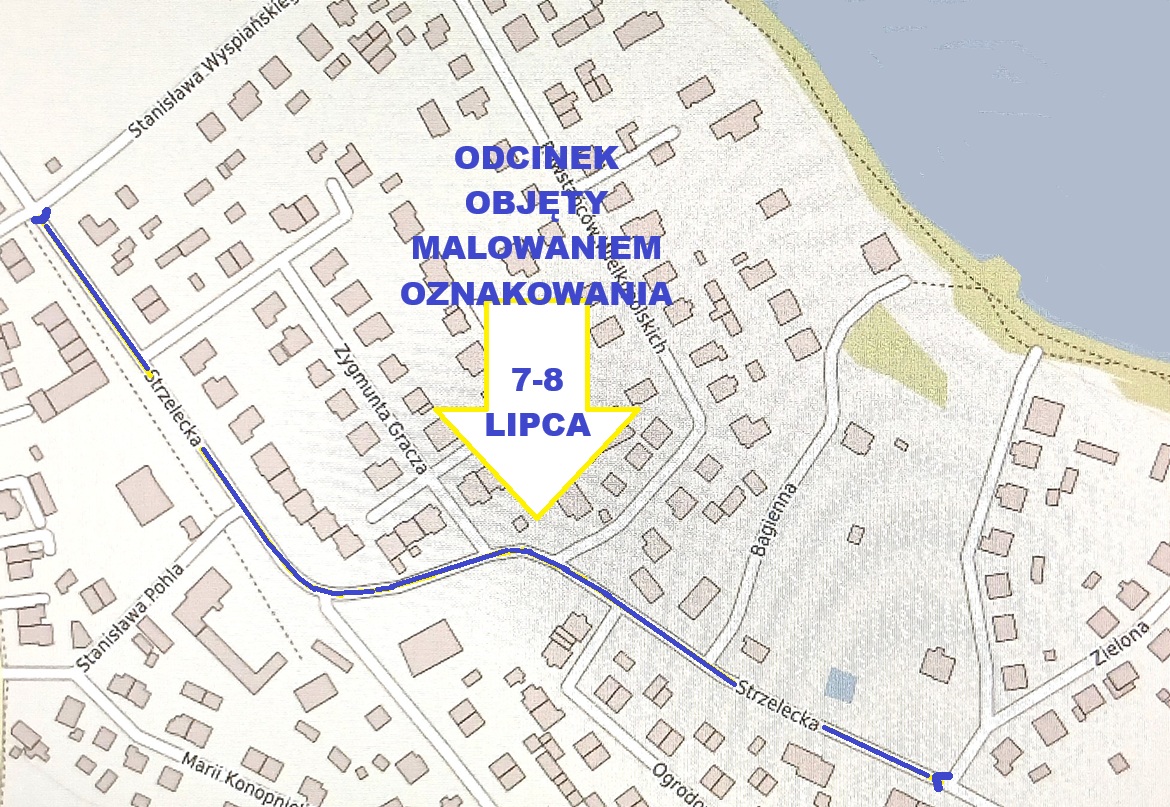 mapa ulicy Strzeleckiej
