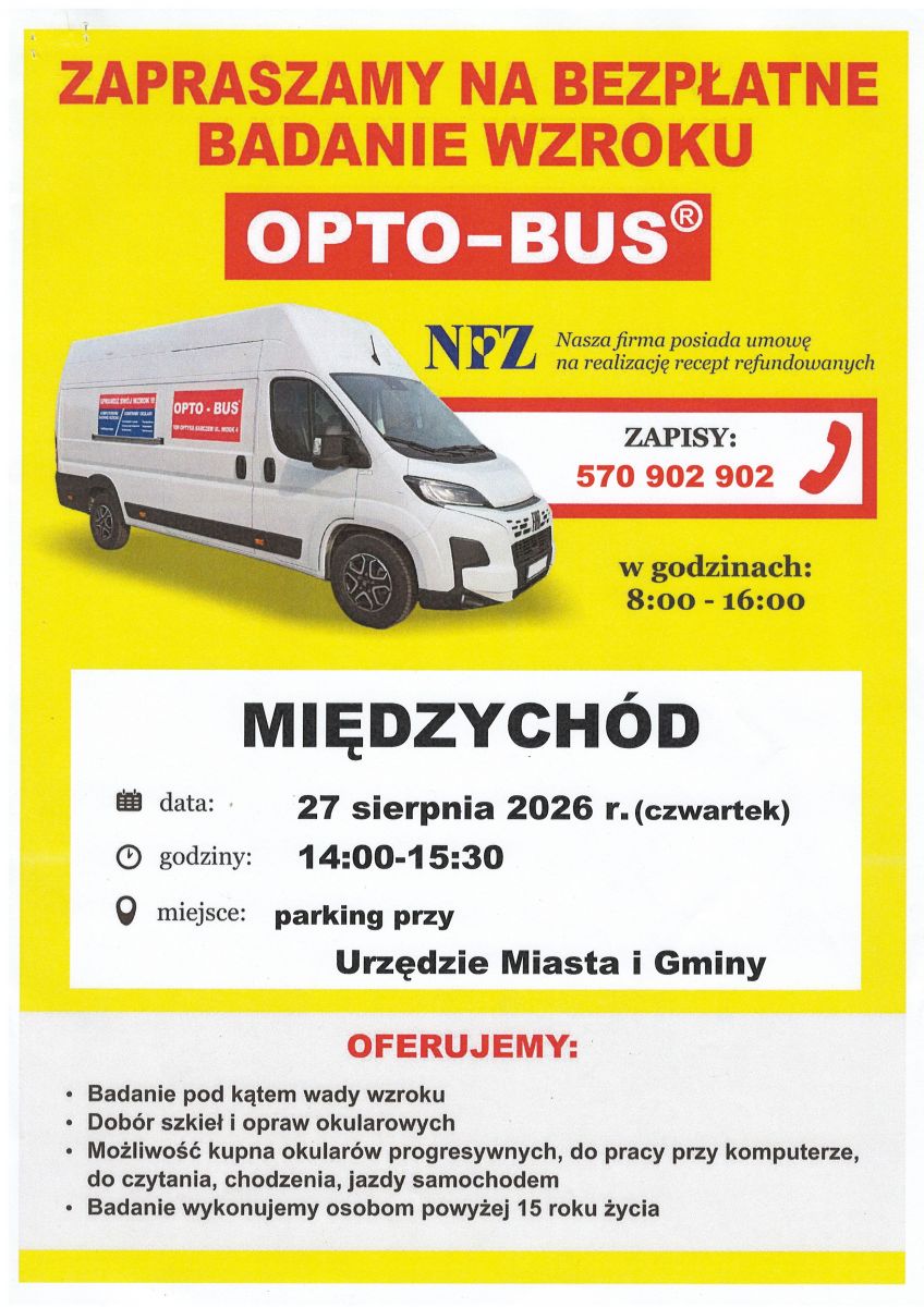 plakat badanie wzroku opto-bus
