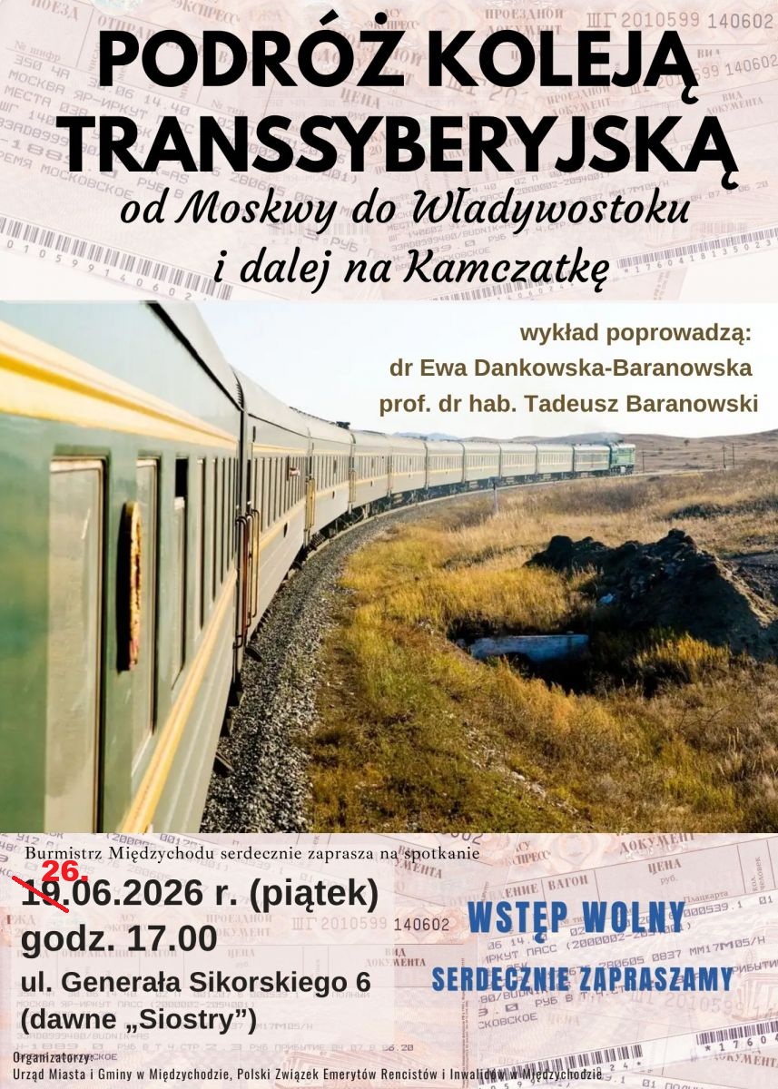 plakat podróż kolej transsyberyjska