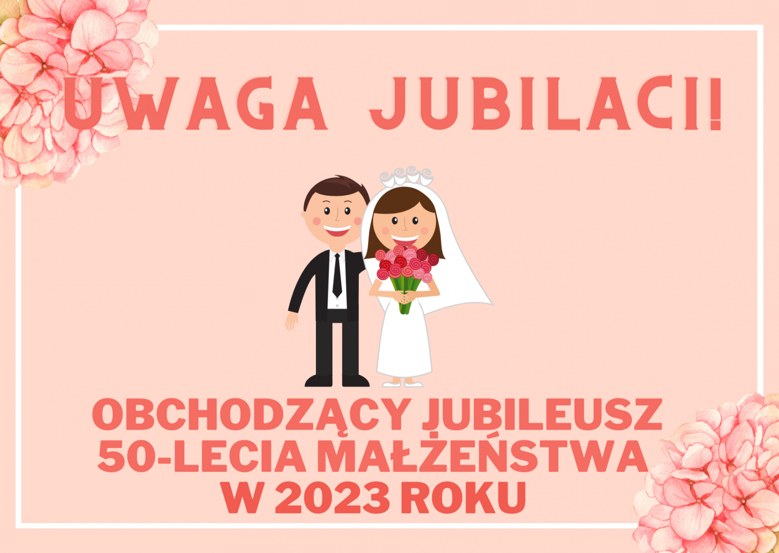 plakat z parą młodą 