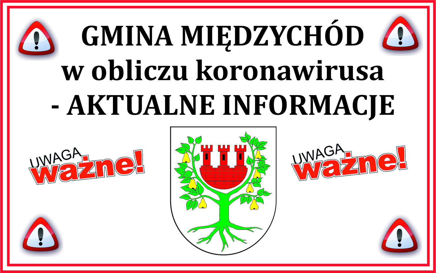 grafika informacyjna - Gmina Międzychód w obliczu koronawirusa