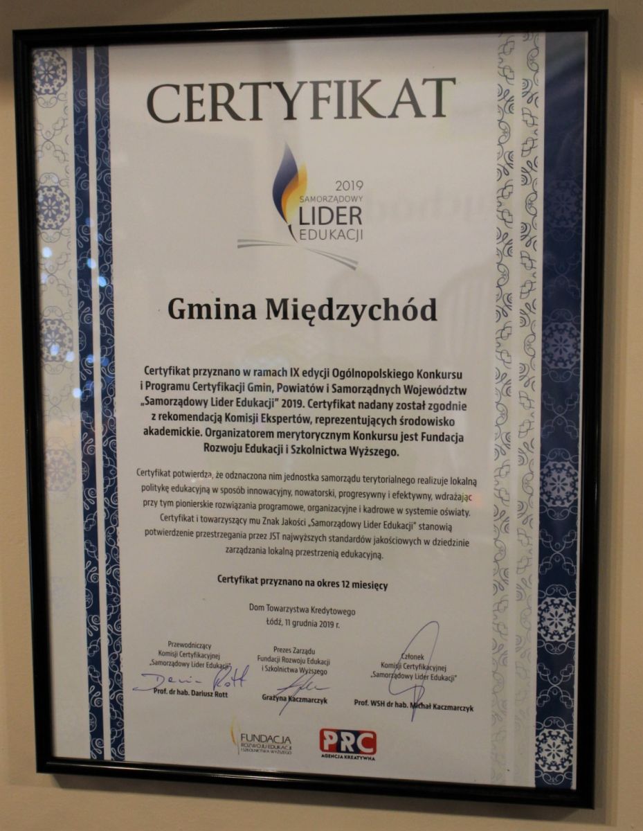 Zdjęcie Certyfikatu