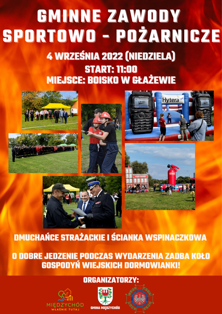 Plakat przedstawiający festyn strażacki