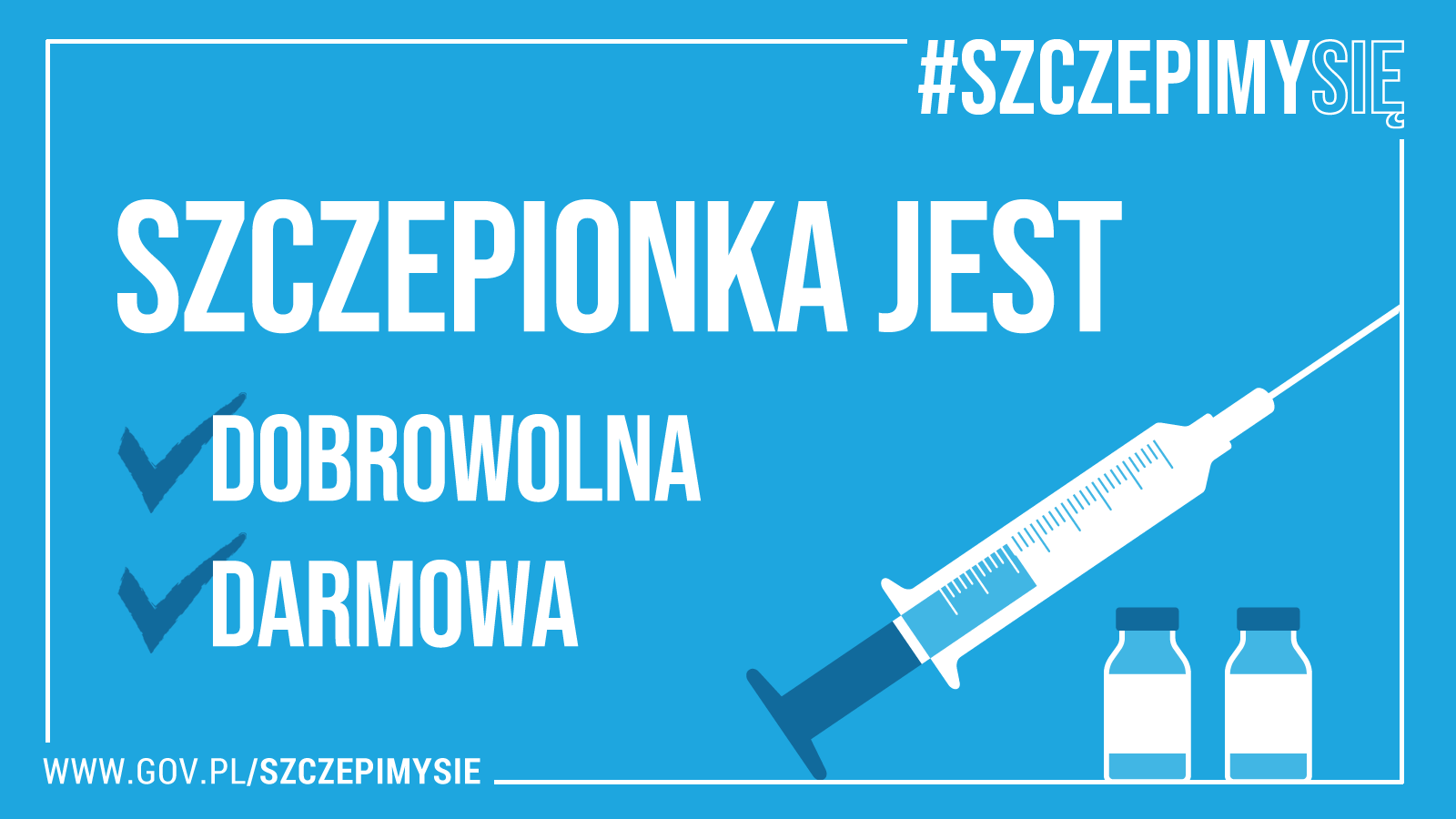 Grafika promująca akcję szczepień