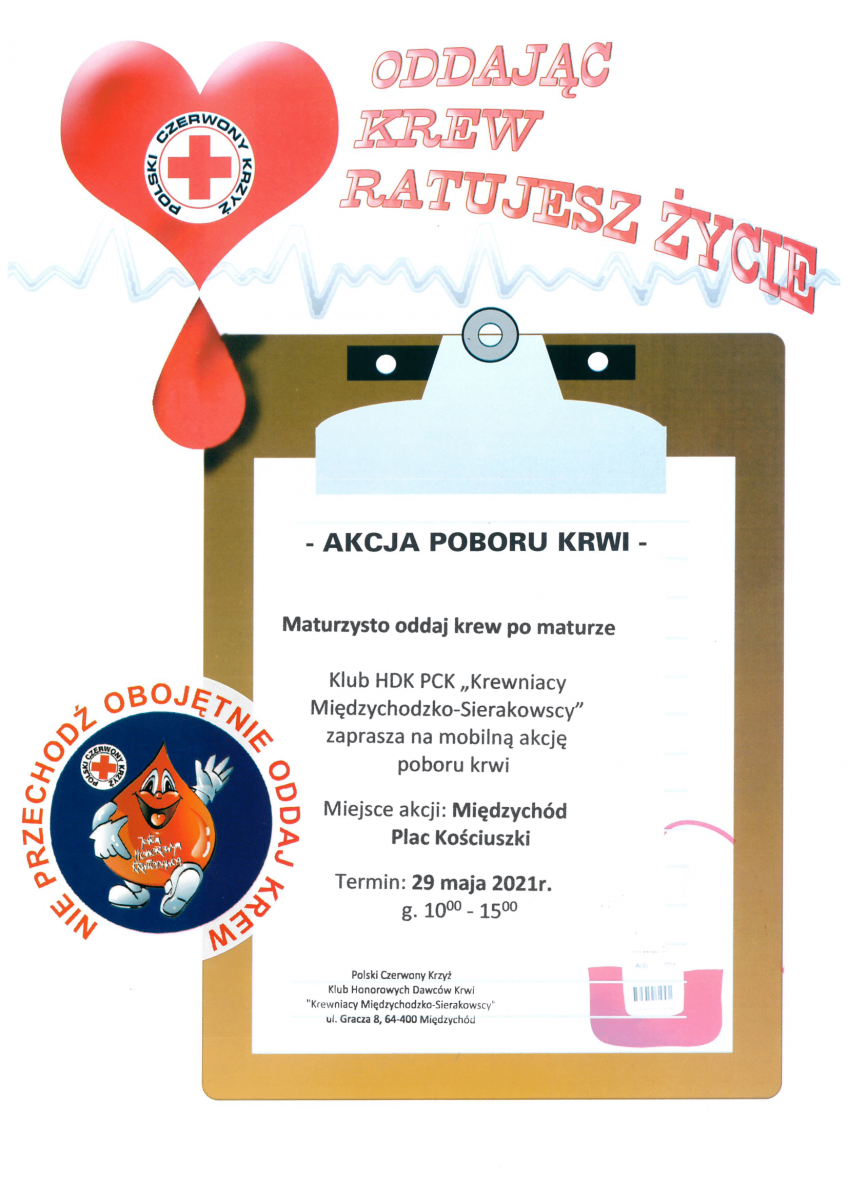 Plakat akcja poboru krwi