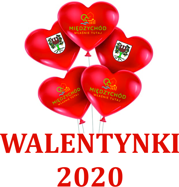 baloniki z logo gminy - życzenia walentynkowe