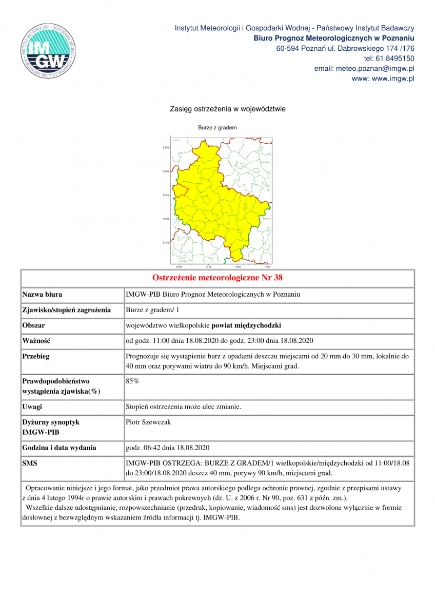 Ostrzeżenie meteorologiczne