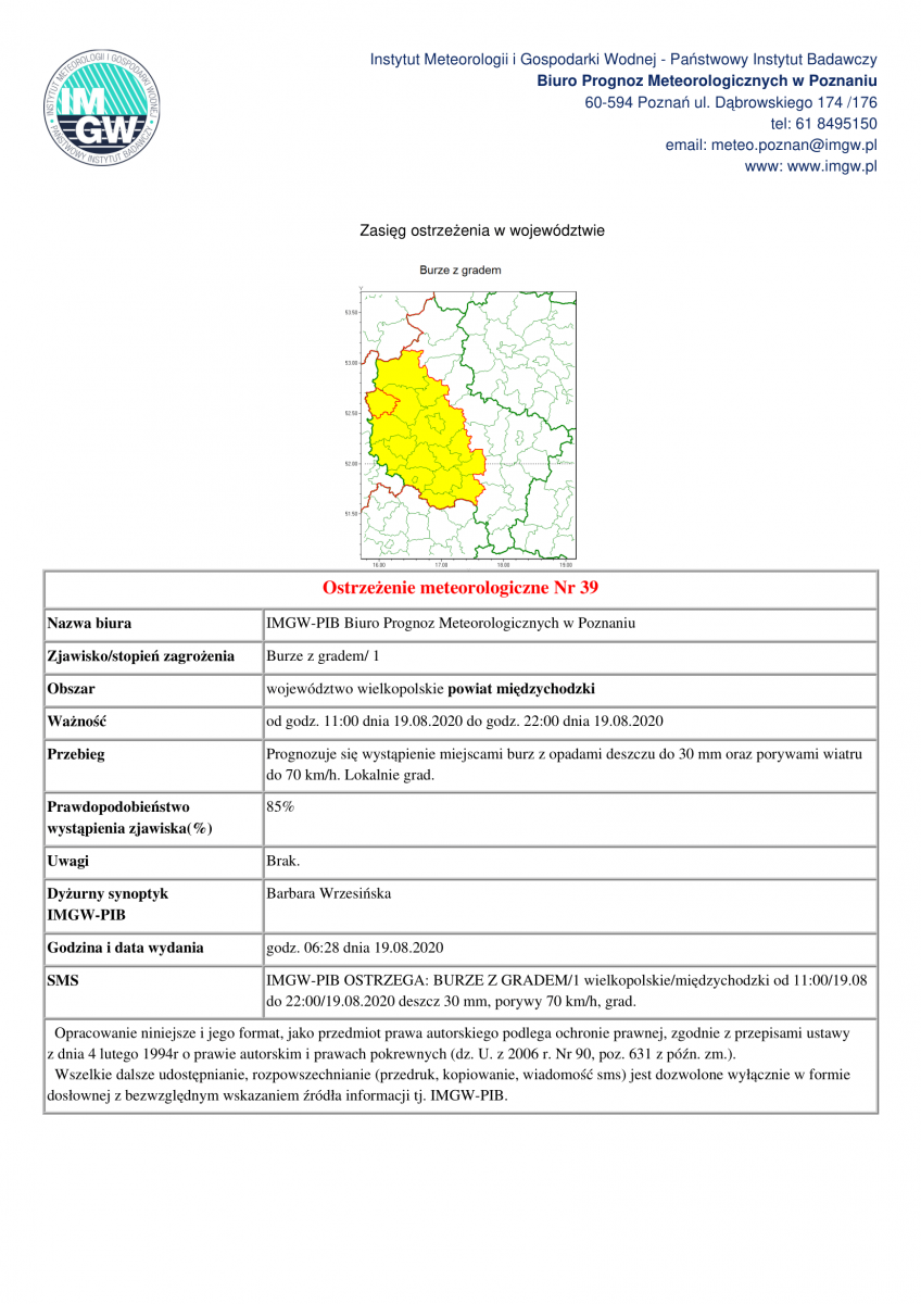 Ostrzeżenie meteorologiczne
