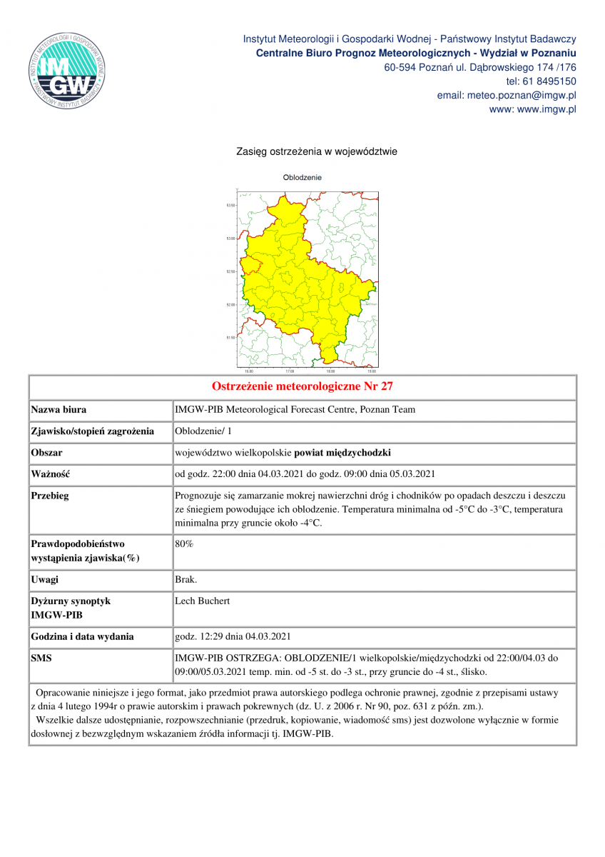 Ostrzeżenie meteorologiczne