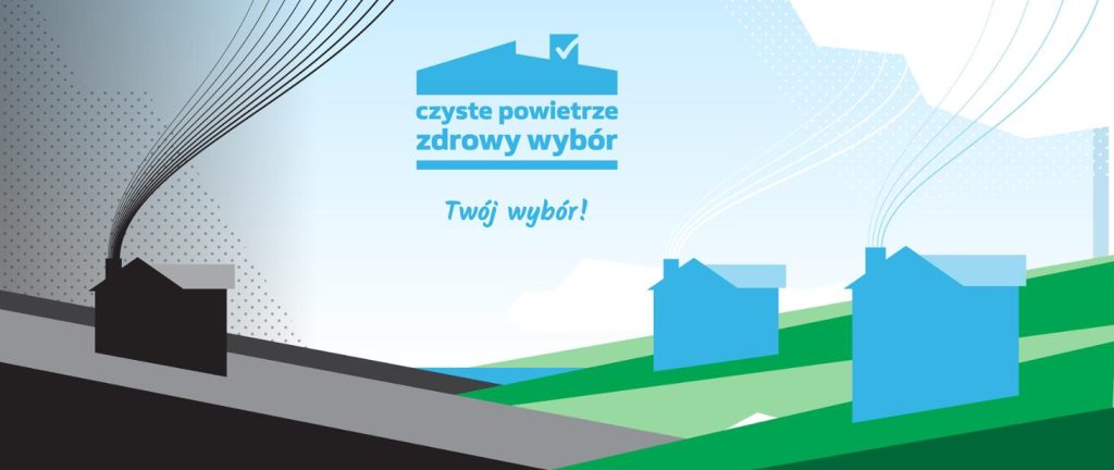 logo "czyste powietrze zdrowy wybór, Twój wybór" 