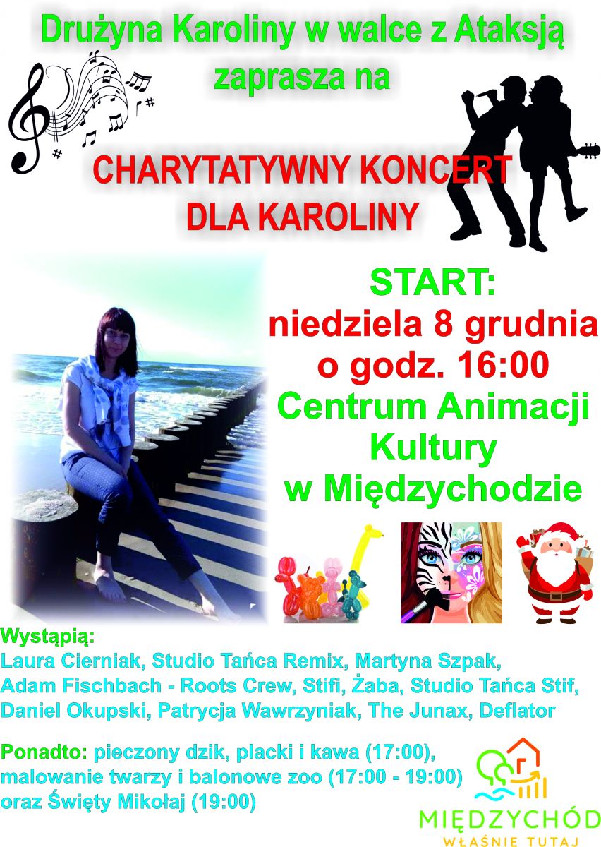 Charytatywny koncert dla Karoliny - ogłoszenie