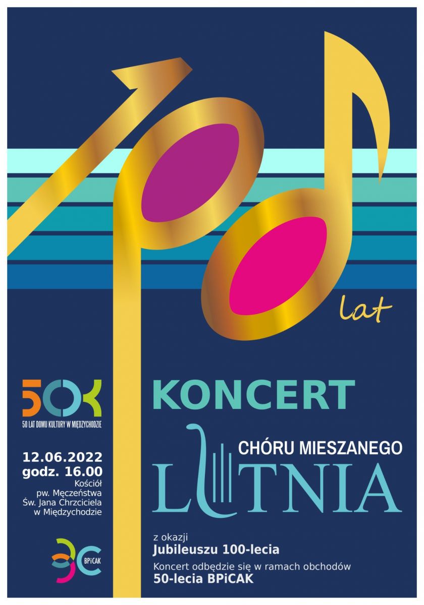 plakat - zaproszenie na koncert Chóru Lutnia