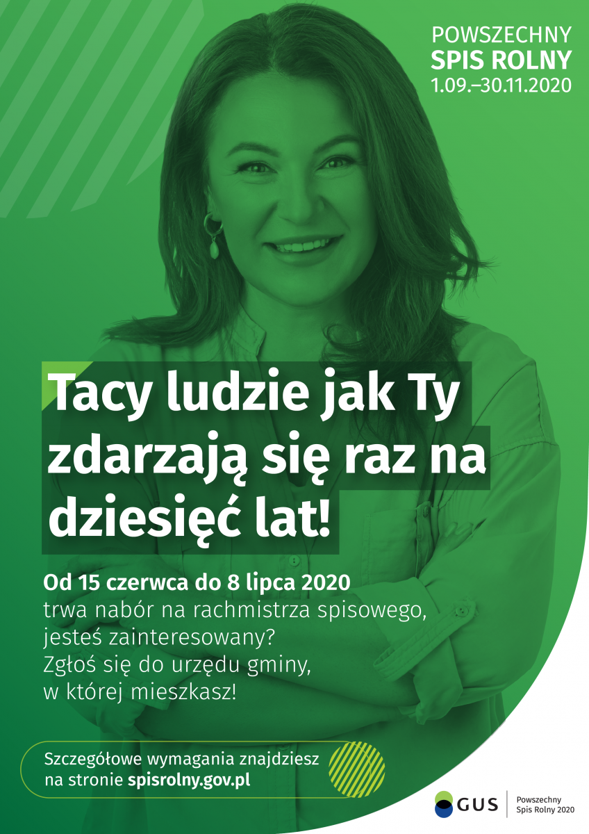 Plakat dotyczący naboru kandytatów na rachmistrza