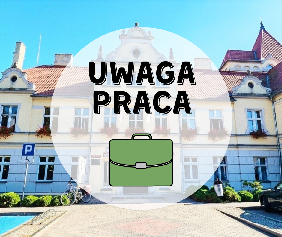 grafika z napisem uwaga praca